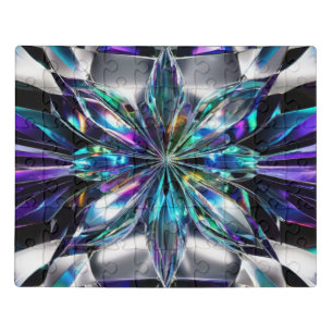 Crystal and Titanium Abstract Jigsaw Puzzle