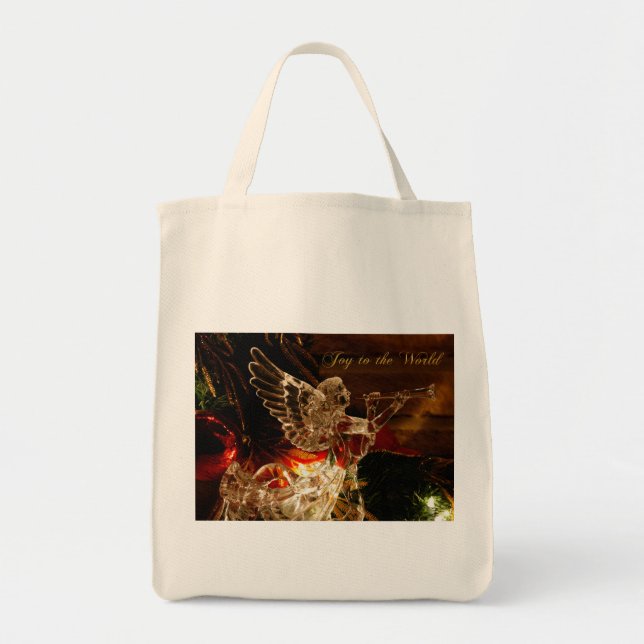crystal angel  Christmas  Joy to the World Tote Bag (Front)