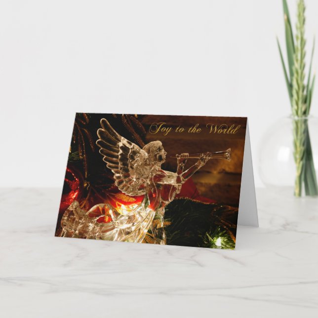 Crystal Angel  Joy to the World Holiday Card (Front)