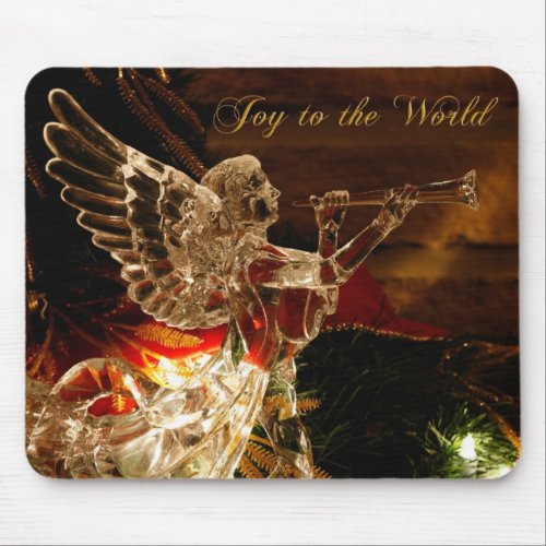 crystal angel  Joy to the World Mouse Pad