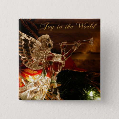 crystal angel  Joy to the World Pinback Button