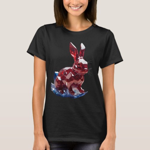 Crystal Animais v4 Rabbit T_Shirt