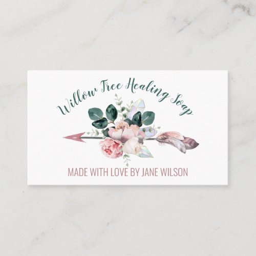 Crystal Arrow Floral Soap And Candle Business Card