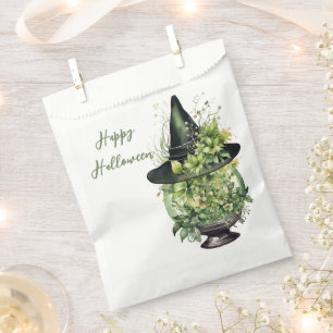 Crystal Ball and Witches Hat Happy Halloween Favor Bag