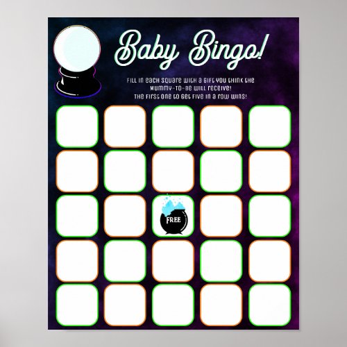 Crystal Ball Baby Bingo Poster