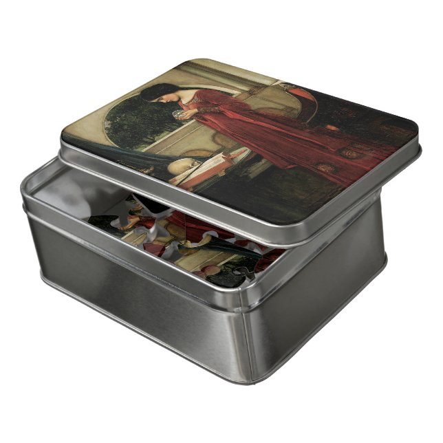 Crystal Ball by John William Waterhouse Jigsaw Puzzle (Lid Open)