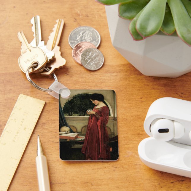 Crystal Ball by John William Waterhouse Keychain (Desk)