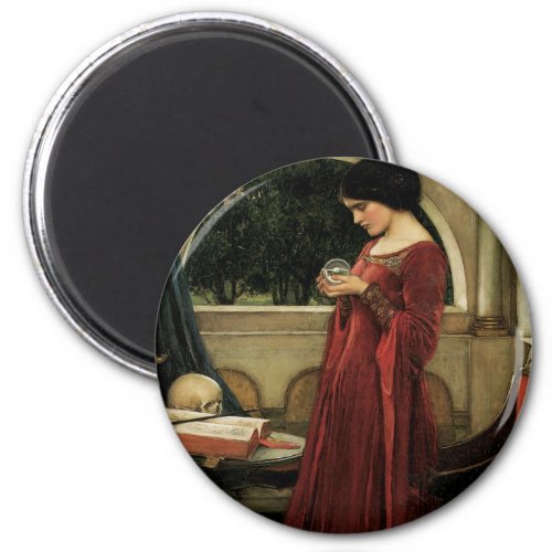 Crystal Ball by John William Waterhouse Magnet