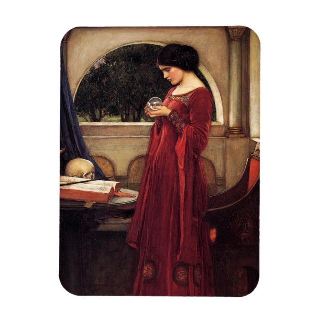 Crystal Ball by John William Waterhouse Magnet (Vertical)
