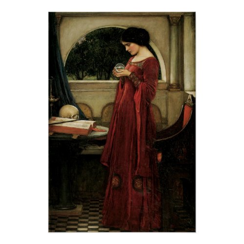 Crystal Ball by John William Waterhouse Poster