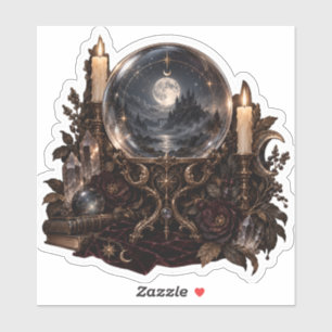 Crystal Ball Castle Vinyl Die Cut Sticker