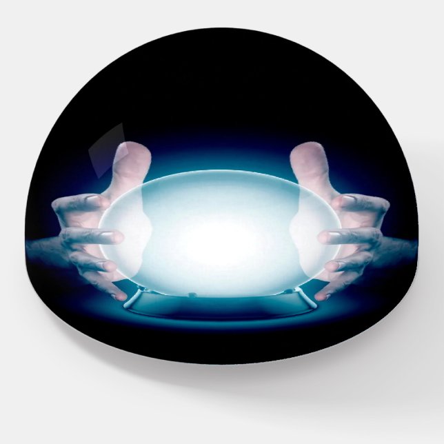 Crystal Ball Fortune Teller's Paperweight (Angled)