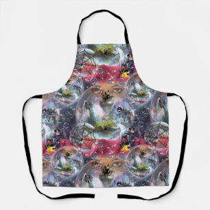 Crystal Ball Halloween Witch Apron