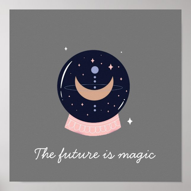 Crystal ball mystical psychic poster (Front)