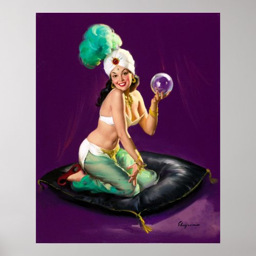 Crystal Ball Pin Up Poster