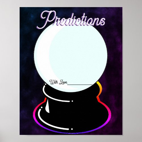 Crystal Ball Prediction Drawing Game Poster