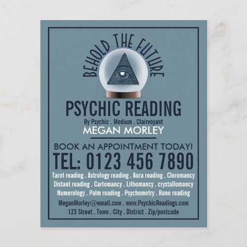 Crystal Ball Psychic Reading Advertising Flyer