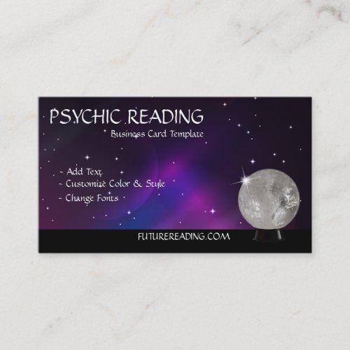 Crystal Ball Psychic Readings Business Card