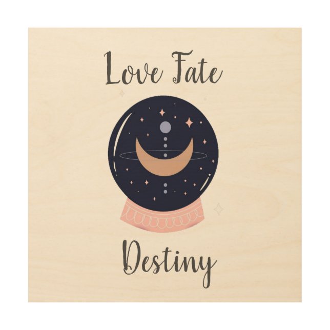 Crystal ball psychic wood wall art (Front)