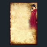 Crystal Ball Stationery<br><div class="desc">"The Crystal Ball" by John William Waterhouse, 1902, shows a young woman in a red dress, a witch or sorceress, gazing into a crystal ball, apparently weaving a spell with the aid of a book and a skull.</div>