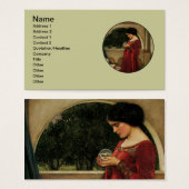 Crystal Ball Woman Waterhouse Painting (Front & Back)