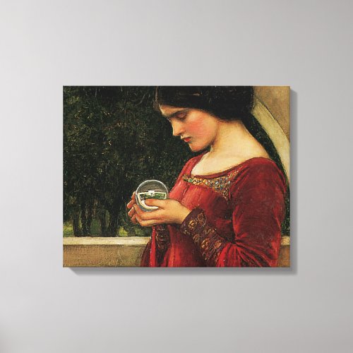 Crystal Ball Woman Waterhouse Painting Canvas Print