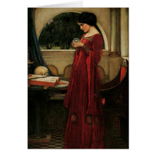 Crystal Ball Woman Waterhouse Painting Cards