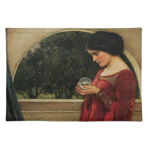 Crystal Ball Woman Waterhouse Painting Cloth Placemat
