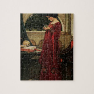 Crystal Ball Woman Waterhouse Painting Jigsaw Puzzle