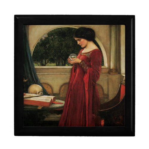 Crystal Ball Woman Waterhouse Painting Keepsake Box