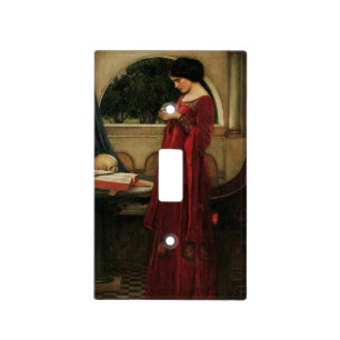 Crystal Ball Woman Waterhouse Painting Light Switch Cover