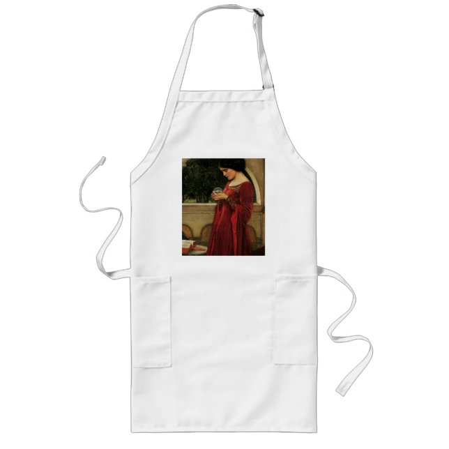 Crystal Ball Woman Waterhouse Painting Long Apron (Front)