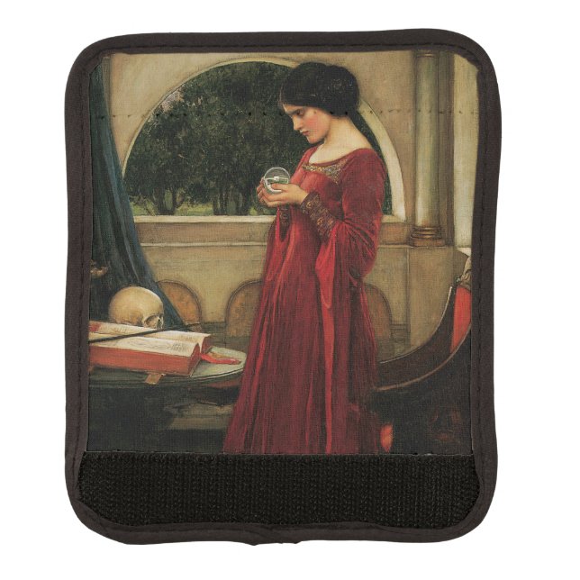 Crystal Ball Woman Waterhouse Painting Luggage Handle Wrap (Front)