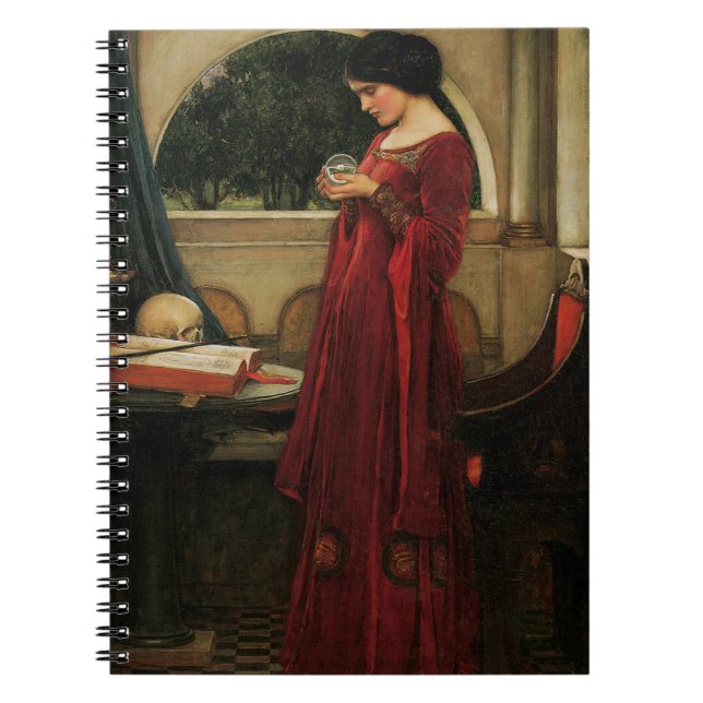 Crystal Ball Woman Waterhouse Painting Notebook (Front)