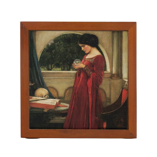 Crystal Ball Woman Waterhouse Painting Pencil Holder