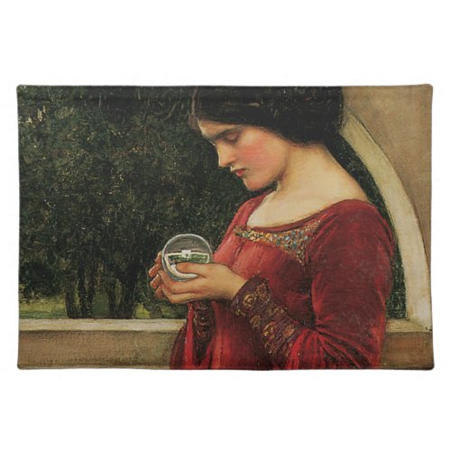 Crystal Ball Woman Waterhouse Painting Placemat