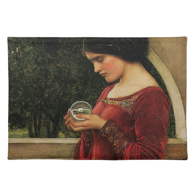 Crystal Ball Woman Waterhouse Painting Placemat (Front)