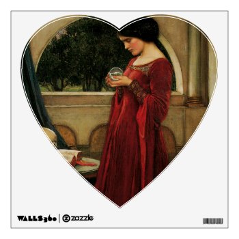 Crystal Ball Woman Waterhouse Painting Wall Decal by antiqueart at Zazzle
