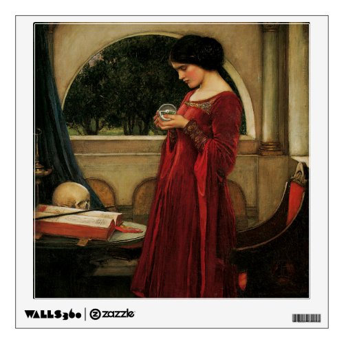 Crystal Ball Woman Waterhouse Painting Wall Sticker