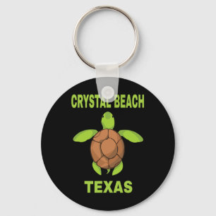Crystal Beach Family Vacation Texas Sea Turtle For Keychain
