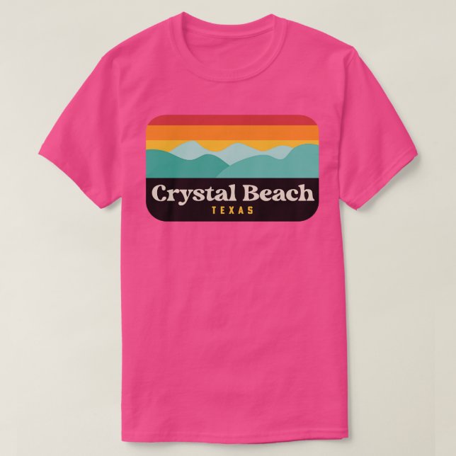 Crystal Beach Texas Bolivar Peninsula Fishing T-Shirt (Design Front)