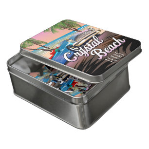 Crystal Beach Texas travel poster Jigsaw Puzzle
