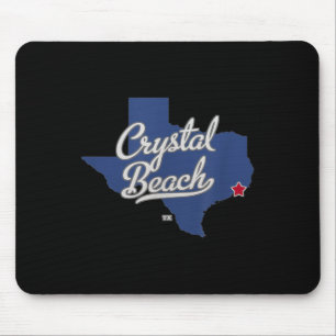 Crystal Beach Texas Tx Map Mouse Pad