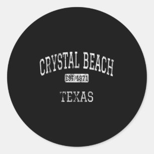 Crystal Beach Texas Tx Vintage Classic Round Sticker