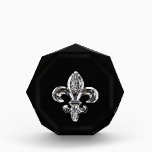 Crystal Black Fleur de lis Award<br><div class="desc">Fleur de lis Crystal Clear diamond glitter</div>