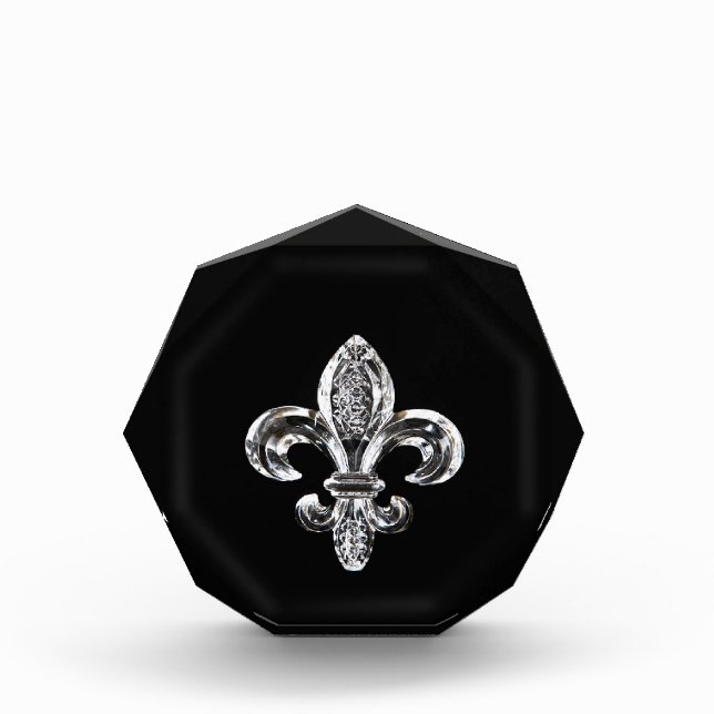 Crystal Black Fleur de lis Award (Front)