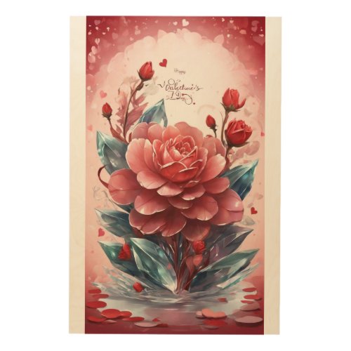 Crystal Blooms of Love Valentines Day Wall Art