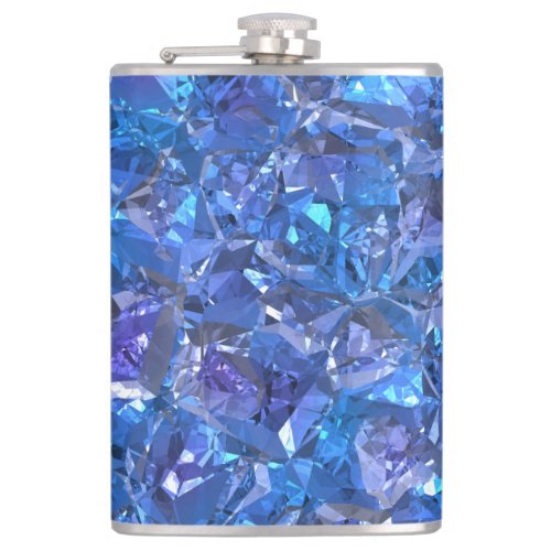 Crystal Blue and Purple Flask