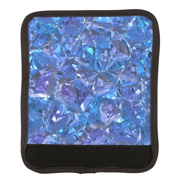 Crystal Blue and Purple Luggage Handle Wrap (Front)