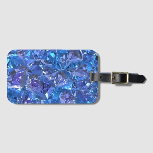 Crystal Blue and Purple Luggage Tag